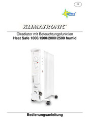 SUNTEC Klimatronic Heat Safe humid 2000 Instruction Manual