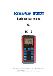 Klauke TEXTRON TC1S Operating Instructions Manual