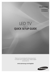 Samsung T24D390SW Quick Setup Manual