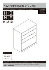 Argos HOME New Pagnell Deep 3+2 Chest 610/8793 Assembly Instructions Manual