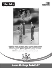 Fisher-Price Grow To Pro Arcade Challenge Basketball B0665 Instructions Manual