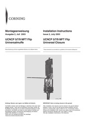 CORNING UCNCP 5 MFT Flip HS Series Installation Instructions Manual