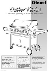 Rinnai Outdoor Kitchen Series Assembly Instructions Manual