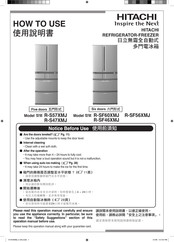 Hitachi R-SF60XMJ How To Use Manual