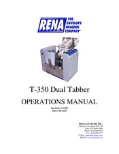 Rena Systems T-350 Dual Tabber Operation Manual