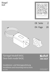 Assa Abloy Effeff 843G Installation And Mounting Instructions