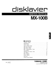 Yamaha disklavier MX-100B Service Manual