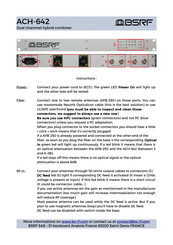 BSRF ACH-642 Quick Manual