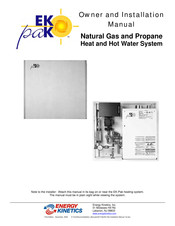 ENERGY KINETICS EK-Pak Owners And Installation Manual
