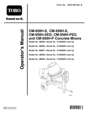 Toro CM-958H-PED Operator's Manual