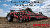 horsch Avatar SD 40 Quick Start Manual