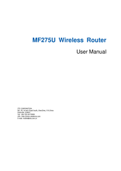 Zte MF275U User Manual