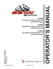 Schiller Grounds Care BOB-CAT QUICKCAT 912480 Operator's Manual