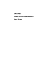 Zte WF832 User Manual