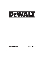 DeWalt D27400 Original Instructions Manual