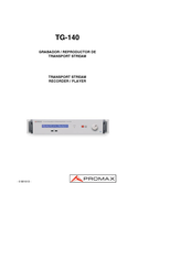 Promax TG-140 User Manual