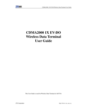 Zte CDMA2000 1X EVDO User Manual