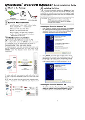 Avermedia AVerDVD EZMaker Quick Installation Manual