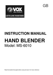 VOX electronics MS-6010 Instruction Manual