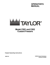 Taylor C002 Operator's Manual