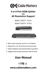 cable matters 103073 User Manual