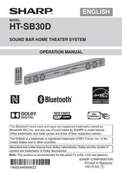 Sharp HT-SB30D Operation Manual