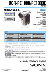 Sony DCR-PC1000 Service Manual