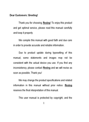 Rexing R1 User Manual