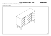 Rowico Webster sideboard 124 Assembly Instruction Manual