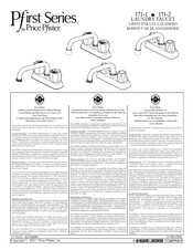 Black & Decker Price Pfister Pfirst Series Quick Start Manual