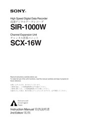 Sony SIR-1000W Instruction Manual
