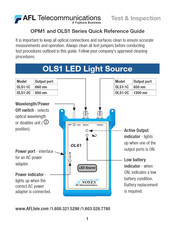 AFL OLS1-1C Quick Reference Manual