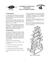 Stone Age Fireplaces NA 48 Installation And Operation Instructions Manual