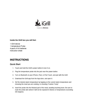 iDevices iGrill Instructions Manual