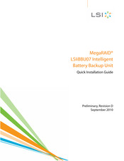 LSI MegaRAID LSIiBBU07 Quick Installation Manual