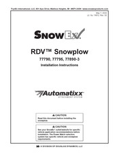 SnowEx RDV 77790 Installation Instructions Manual