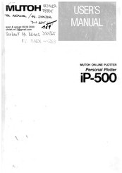 MUTOH IP-500 Series User Manual
