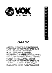 VOX electronics SM-2005 Operating Instructions Manual