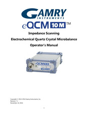 Gamry Instruments eQCM 10M Operator's Manual