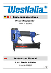 Westfalia 80 22 05 Instruction Manual