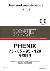 Bodart & Gonay PHENIX 85 GREEN User And Maintenance Manual