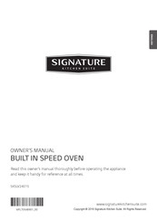 Signature Kitchen Suite SKSLV2401S Owner's Manual