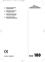 KING CRAFT KCD 180 Operating Instructions Manual