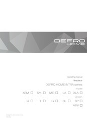Defro Home INTRA XSM C G Operating Manual