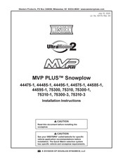 Douglas Dynamics WESTERN MVP PLUS 44585-1 Installation Instructions Manual