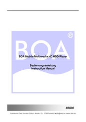 BOA 85600 Instruction Manual