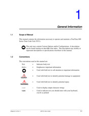 TrueTime 800 Series General Information Manual