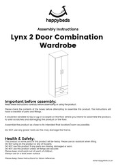 Happybeds Lynx 2 Door Combination Wardrobe Assembly Instructions Manual