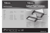 Fellowes SafeCut Fusion Series Quick Start Manual
