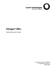 BELL LABS INNOVATIONS Lucent Technologies Stinger MS+ Getting Started Manual